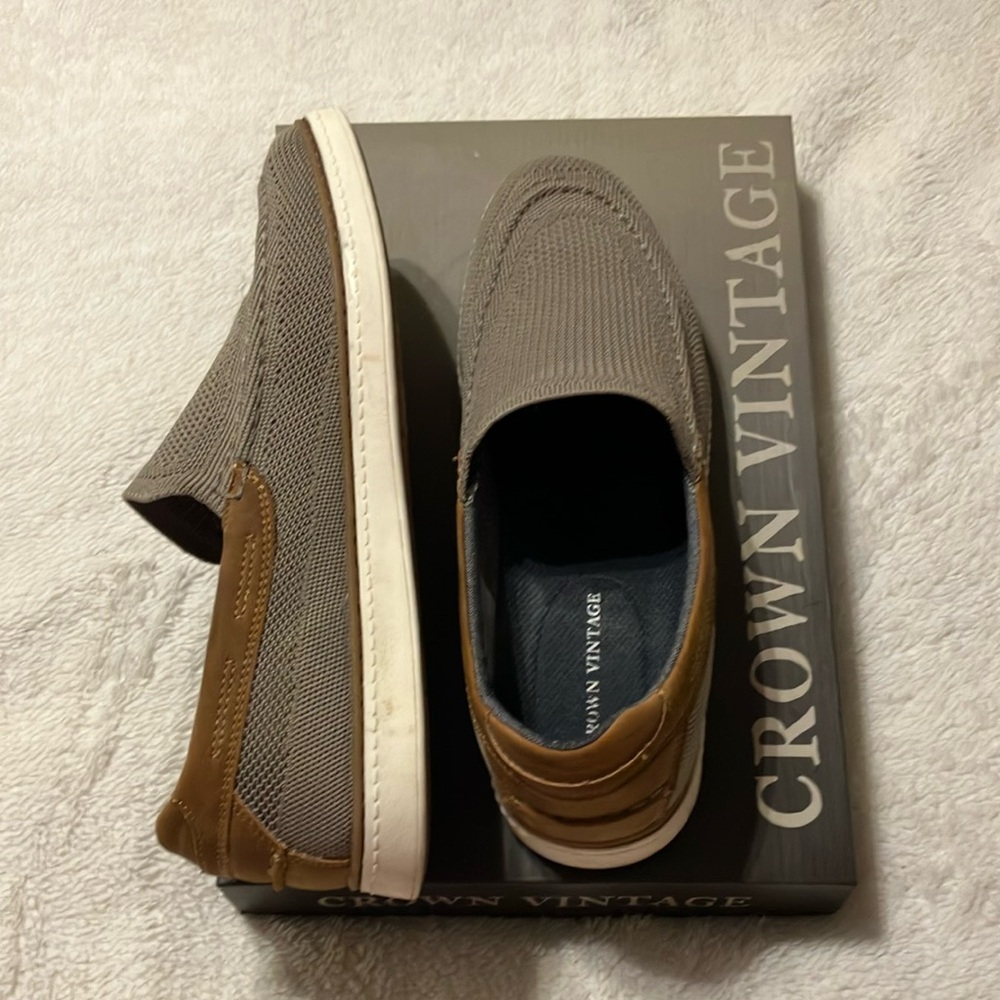 Crown Vintage Brown Loafers Slip-Ons